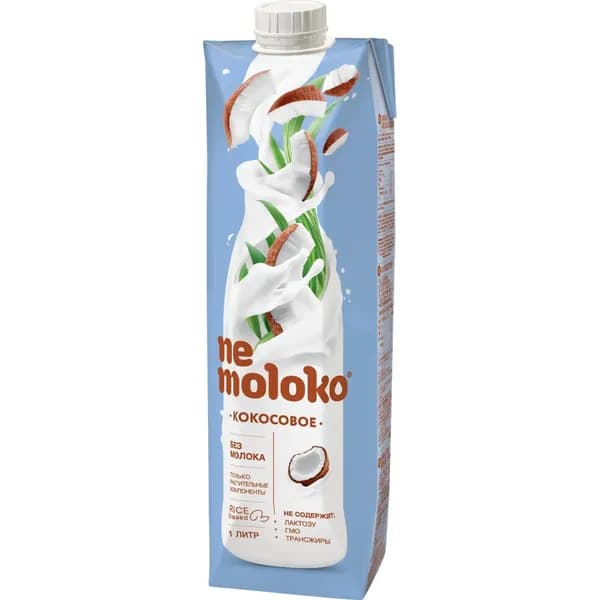 Nemoloko Напиток растительный на рисовой основе "Кокосовый" 1л