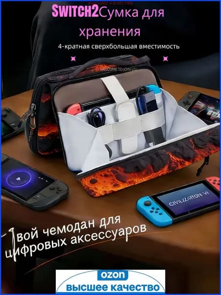 Самый популярный в 2026 годуSwitch2 Steam Deck и другие чехлы для хранения
