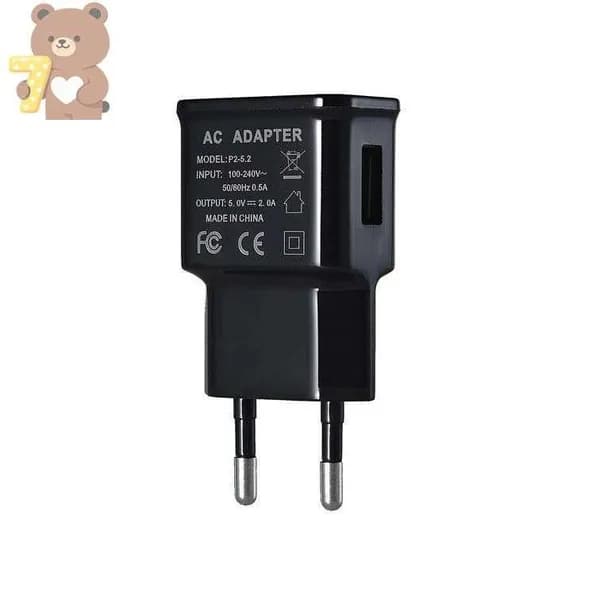Сетевое зарядное устройство USB 5V 2A, Черный