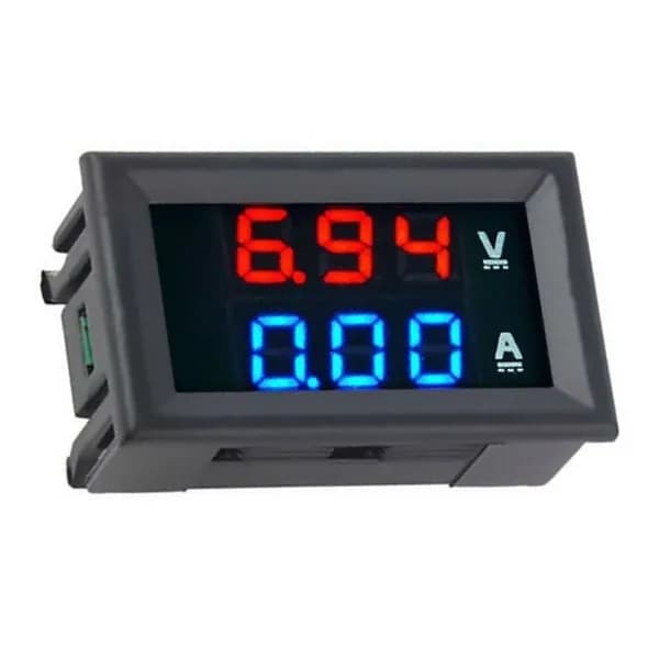 Двойной светодиодный 3-значный цифровой вольтметр постоянного тока 100V 10A, амперметр, напряжение, амперы, измеритель мощности.