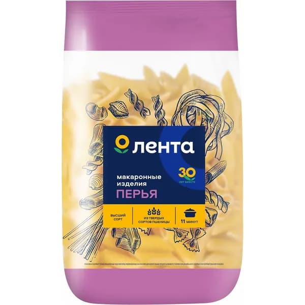 Макаронные изделия Лента Перья 450 г