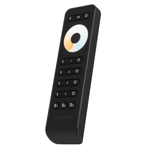 Пульт управления мультибелой подсветкой SMART-R33-MIX Black (4 зоны, 2.4G) (Arlight, IP20 Пластик, 5 лет)