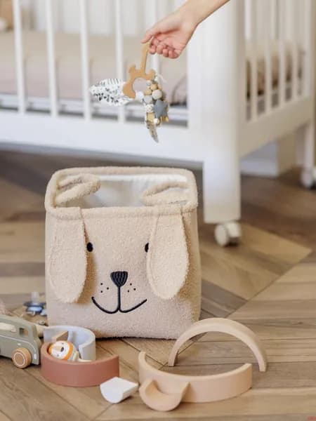 Корзина для игрушек длина 28 см, ширина 28 см, высота 28 см 1 шт, полиамид, светло-коричневый