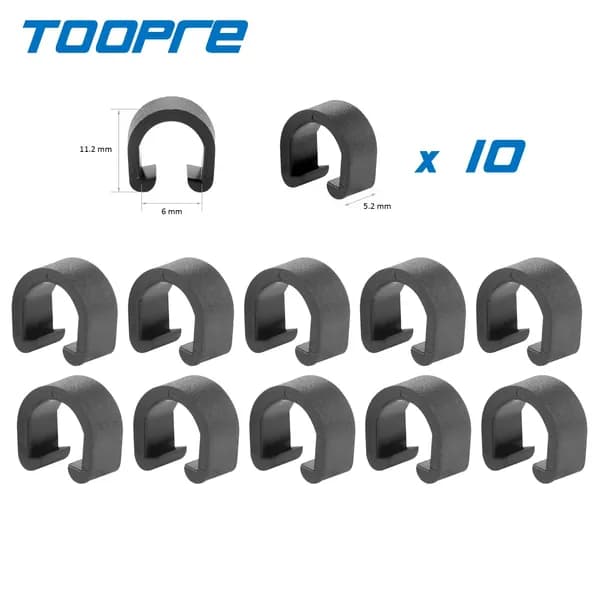 Держатель оплетки/гидролинии на раму TOOPRE, пластик, 10 шт, черный цвет