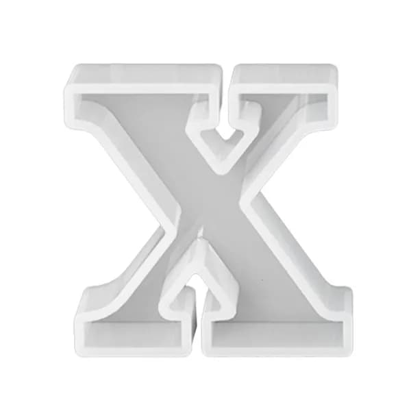 Силиконовые формы для брелоков в виде букв, - X