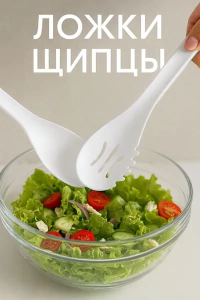 Ложка для салата 2 предм. белый