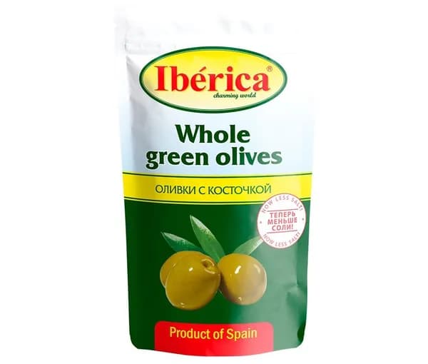 Оливки Iberica с косточкой, 180г