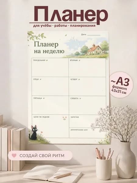 Планинг Недатированный A3, листов: 1