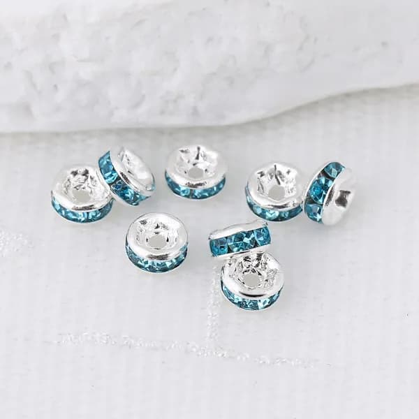 4mm/Разделитель со стразами 50 шт. рондель спейсер с хрусталем / аксессуары для браслетов своими руками