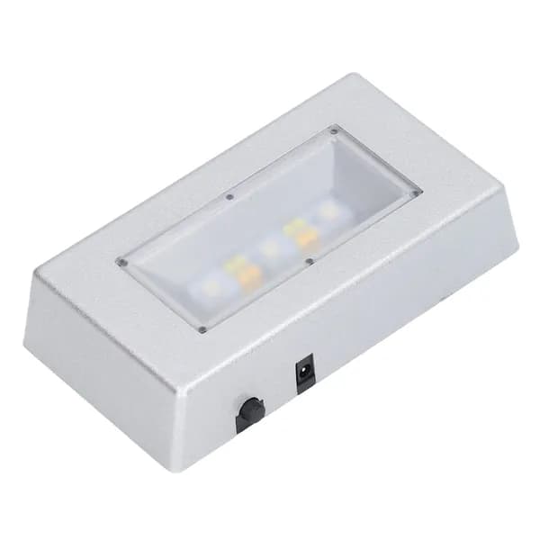 LED-подставка для витрины с подсветкой, прямоугольная, многорежимная, серебристая, с USB-кабелем для ювелирных изделий и кристаллов