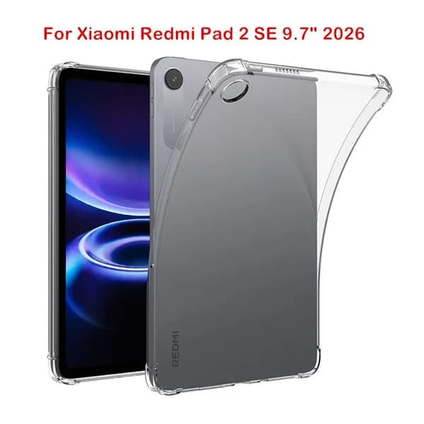 Корпус для Xiaomi Redmi Pad 2 SE 9.7 дюймовый 2026 таблетки защитной оболочки прозрачной TPU против падения подушки безопасности мягкой крышки