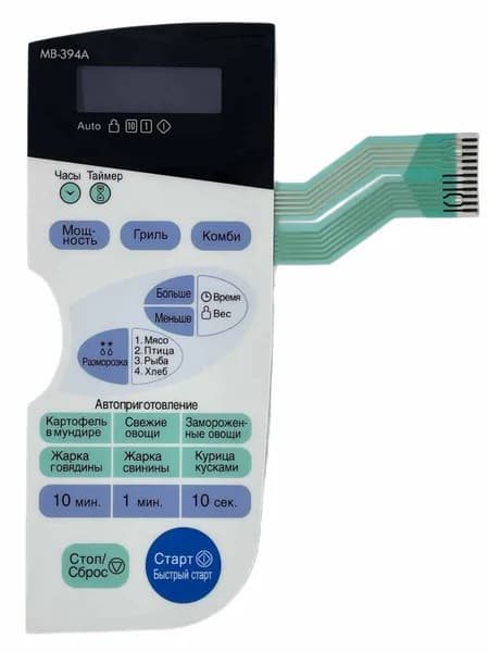 LG 6638W2A214G, HA214 Сенсорная панель управления микроволновой СВЧ печи MB-394A, MH-594A