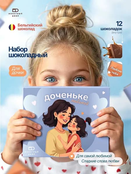 Набор шоколада подарочный Доченьке любимой 60 гр