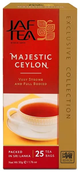 Чай цейлонский JAF TEA "Majestic Ceylon" чёрный, 25 пакетиков