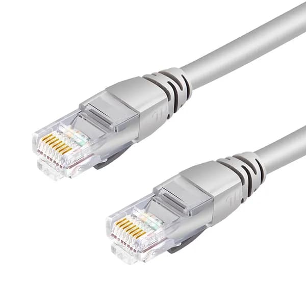Кабель для интернет-соединения RJ-45/RJ-45, 8 м, серый, черный