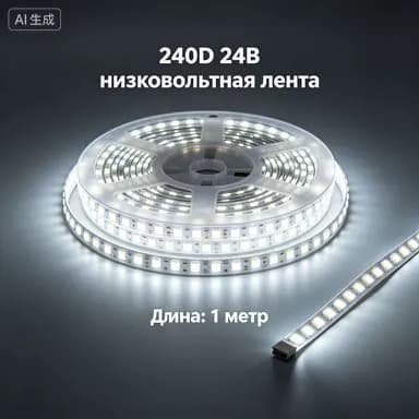 Светодиодная лента 12 Вт, IP20, Холодный белый, 1 шт