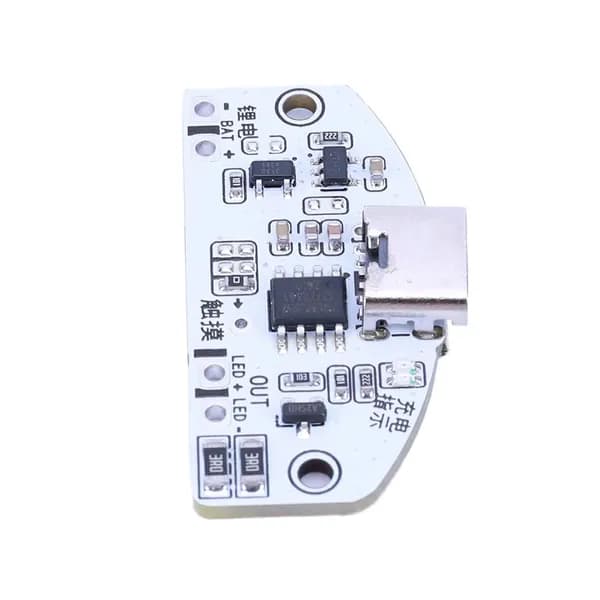 Модуль управления LED-лампой: USB-C, 3 яркости, плавная регулировка, ёмкостное сенсорное управление