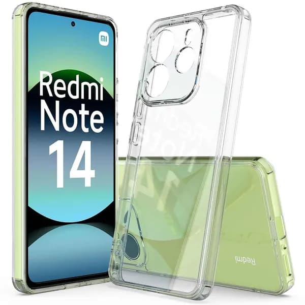 Силиконовый прозрачный чехол с защитой камеры для Xiaomi Redmi Note 14 4G / чехол для Редми Нот 14
