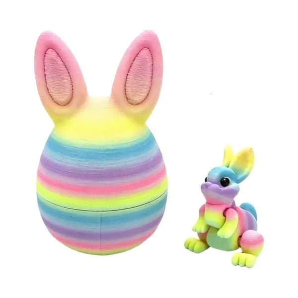 Пасхальное яйцо с 3d принтом Bunny egg-цветной карандаш-5 см шарнирное яйцо Bunny Ear egg