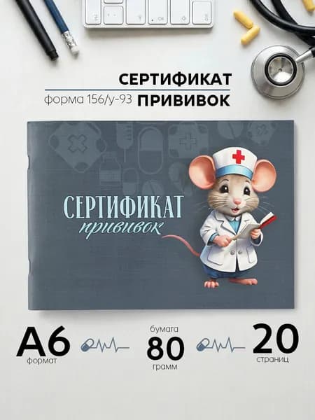 Прививочный сертификат А6