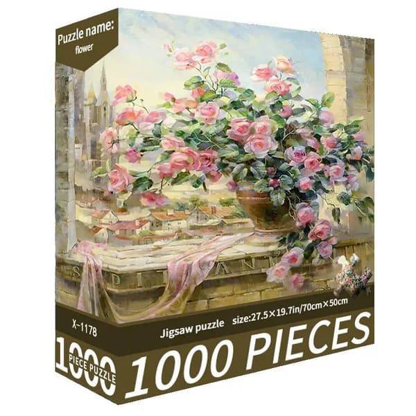 Пазл "Акварельные цветы", 1000 деталей
