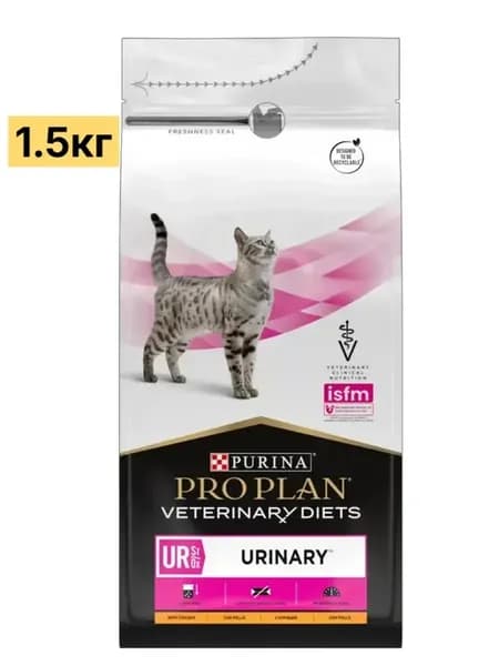 Сухой корм Пурина Pro Plan URINARY для кошек при МКБ 1,5кг