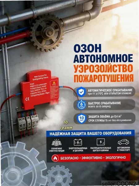 Портативное устройство для пожарной безопасности с аэрозольным тушением для экстренной помощи в помещениях