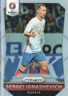 Коллекционная карточка Panini Prizm UEFA EURO 2016 France - #173 Sergei Ignashevich