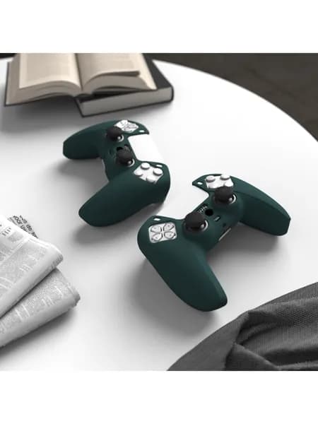 PlayVital Pure Series противоскользящий силиконовый чехол для геймпада PS5, мягкий корпус с накладками на стики для комфортной игры