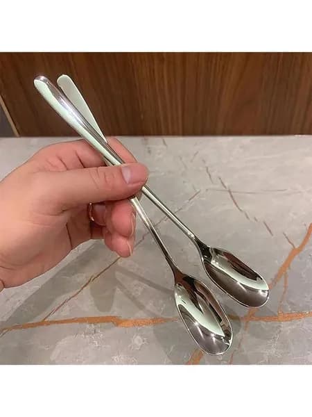 Ложка десертная ложка 1 предм. серебристый