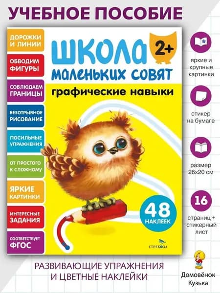 Школа маленьких совят 2+. Графические навыки