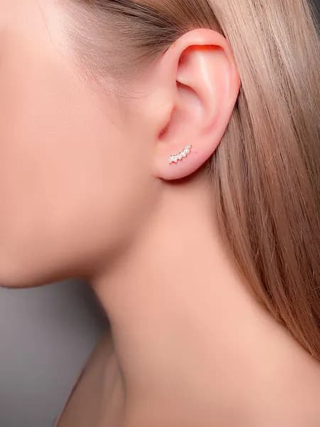 Серьги Клаймберы серебро 925