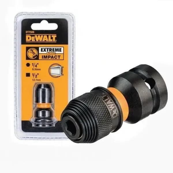 DEWALT DT7508 Адаптер для ударного гайковерта с шестигранным патрубком 1/4in на квадратный патрубок 1/2in Аксессуары для инструментов
