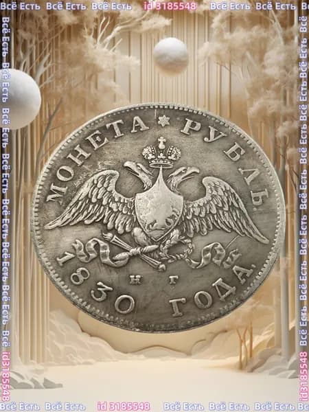 Монета Российской Империи 1 рубль 1830 года, СПБ-НГ. Николай I. Серебро
