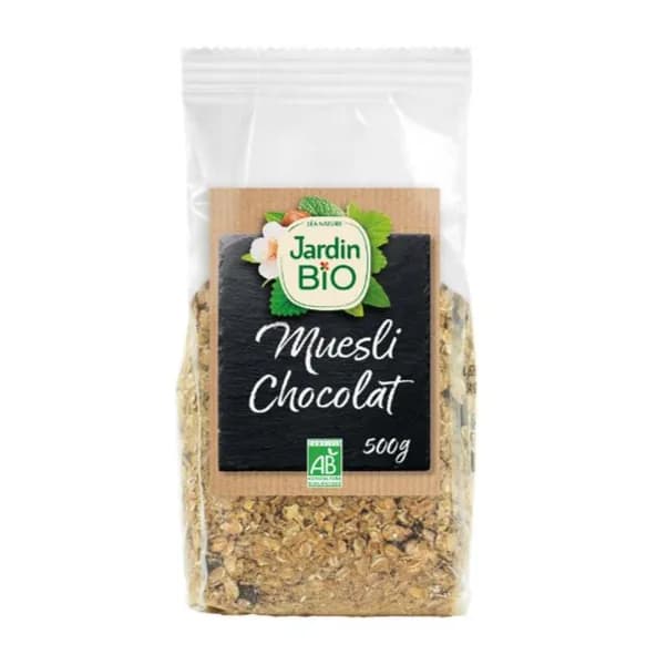 Мюсли Lea Nature Jardin с тёмным шоколадом 500г, Франция