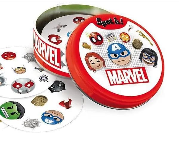 Spot it! настольная игра в металлической коробке, тема: Marvel, 55 карт, для детей и взрослых