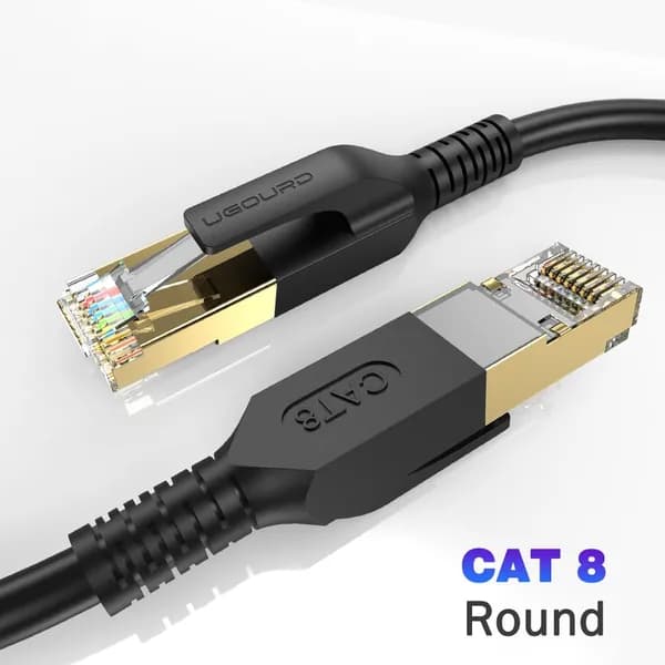 UGOURD Кабель для интернет-соединения RJ-45/RJ-45, 3 м, черно-серый