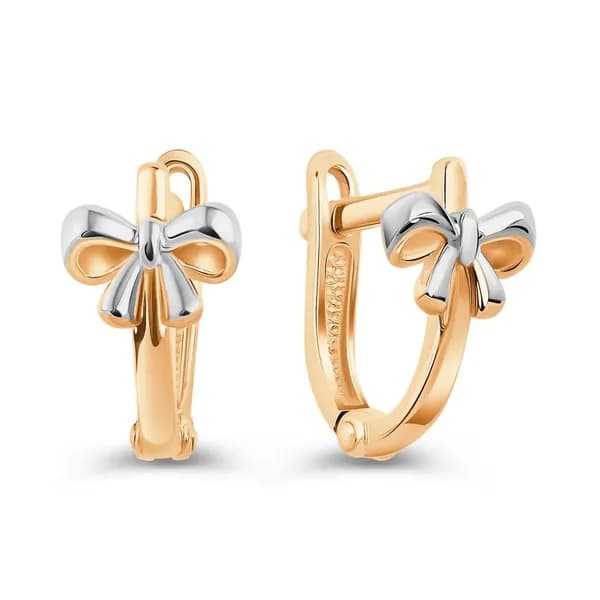Серьги детские из красного золота 585 пробы 585GOLD