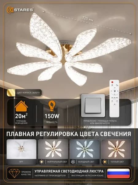Люстра потолочная светодиодная на кухню и в коридор
