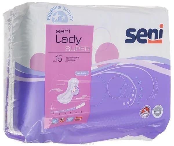 Seni Lady Plus, прокладки урологические, 15 шт.