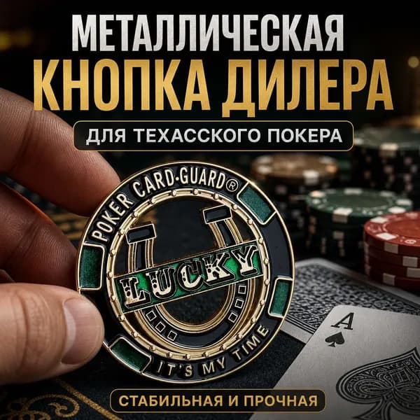 Пресс для карт металлический для техасского покера