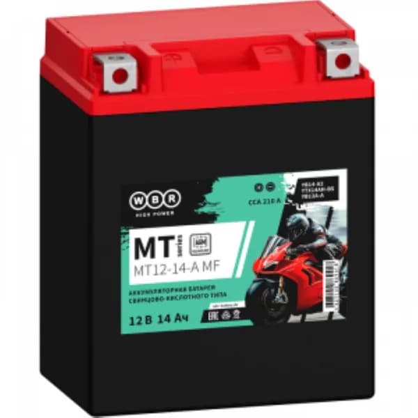 Аккумулятор WBR 14A/h 12V 132х89х164 (MT12-14-A) YB14-A2, YTX14AH-BS