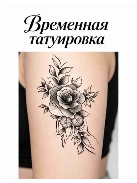 Временная татуировка набор на вечеринку, Смывается спиртом за минуту, Подходит для детей и взрослых