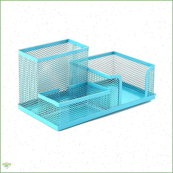 Коробка для хранения ручек с 3 отделениями, Синий