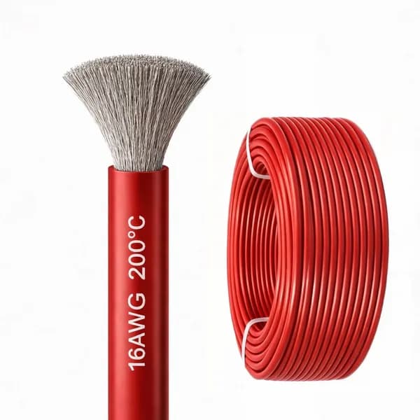 Силиконовый медный провод 16 AWG красный, 1 метр
