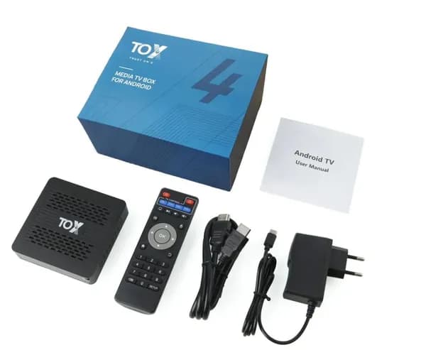 Ugoos Медиаплеер TOX 4 Android, 4 ГБ/32 ГБ, Bluetooth, Wi-Fi, черный, синий