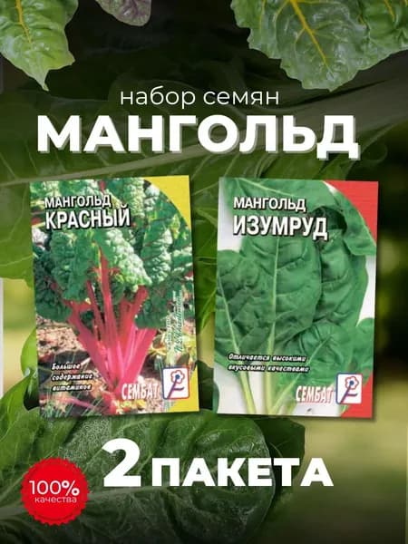 Набор Семян Мангольд Красный Зеленый 2 уп