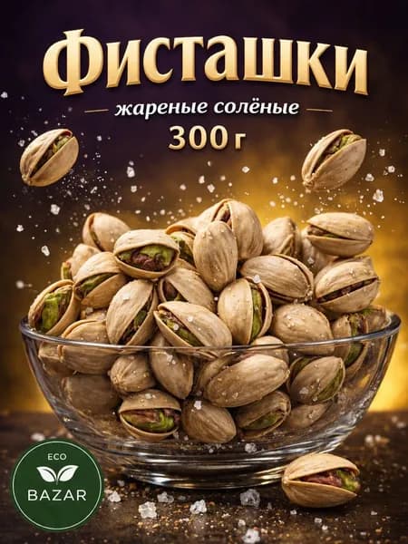 Фисташки жареные солёные, Иранские, 300 гр
