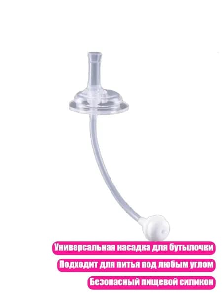 Силиконовая насадка-соска для широкого горлышка бутылочки, - 1