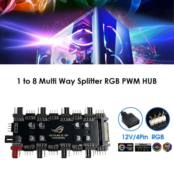 Компьютерный корпус RGB&FAN-хаб (CV6UH8RC4TK0XC3ON2.01-PBW9MMR0JE)